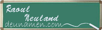 Raoul Neuland Visitenkarte